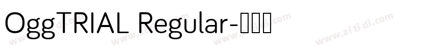 OggTRIAL Regular字体转换